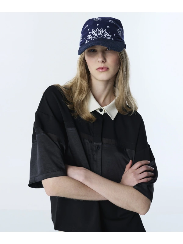 Twist Saten Mix Colorblock Bluz TS1260006057