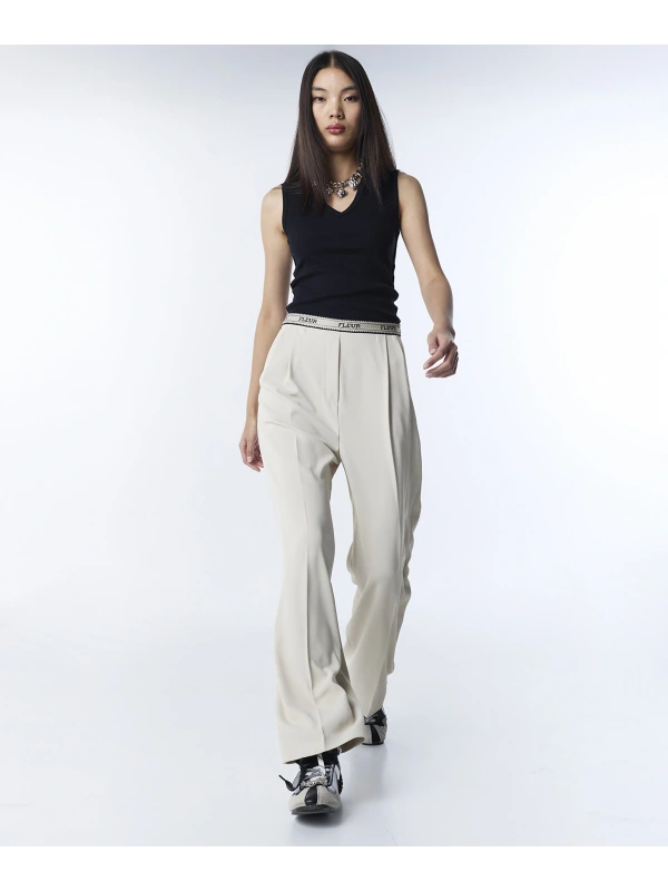 Twist Slogan Wide Leg Pantolon TS1260003139