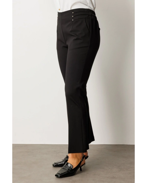 Ekol Beli Lastikli Boncuk Detaylı Pantolon 01085