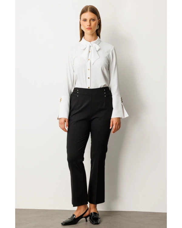 Ekol Beli Lastikli Boncuk Detaylı Pantolon 01085