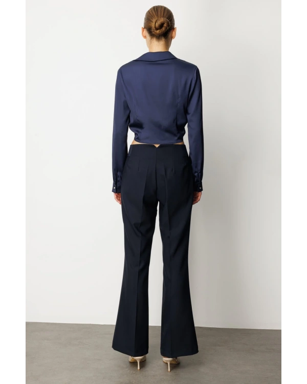 Ekol Beli Lastikli Yandan Cepli Pantolon 01105