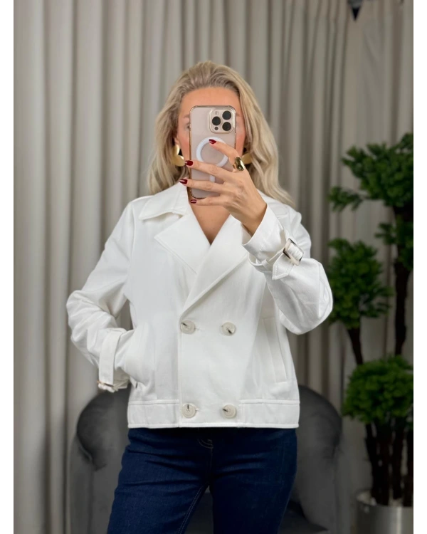 Ekol Çift Düğme Mini Kot Ceket 06014