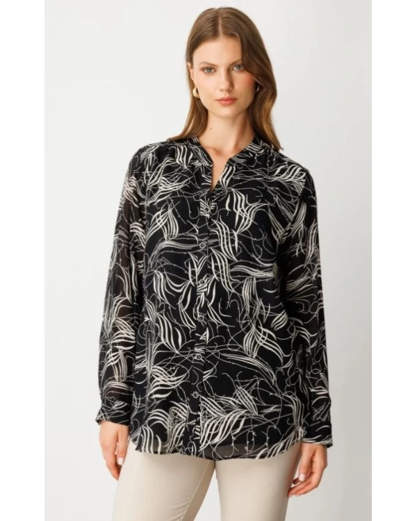 Ekol Desenli Bluz 03534