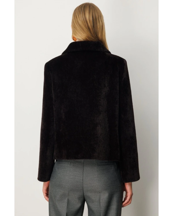 Ekol Düğmeli Peluş Manto 06025