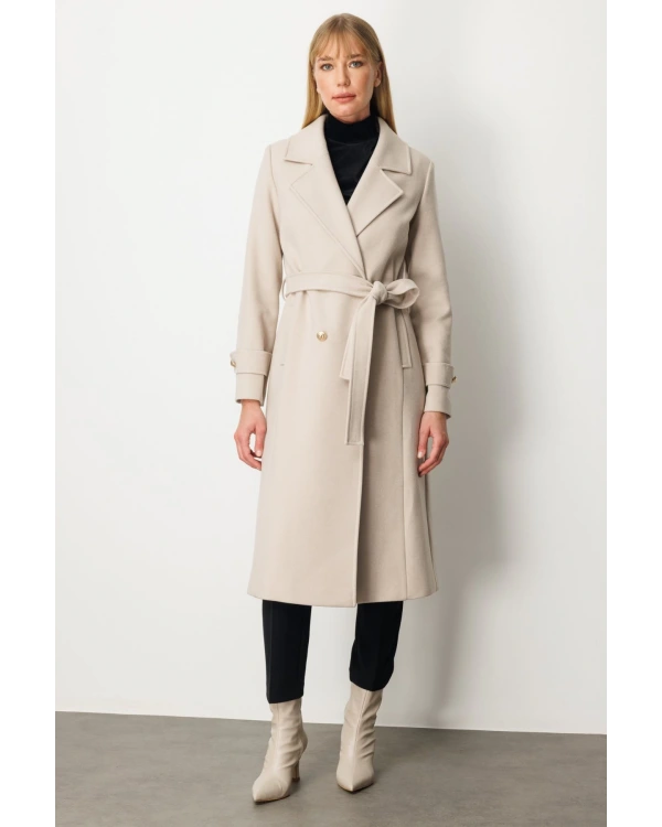 Ekol Gold Düğmeli Manto 06061