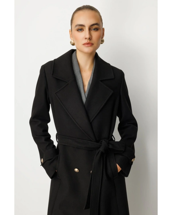 Ekol Gold Düğmeli Manto 06061