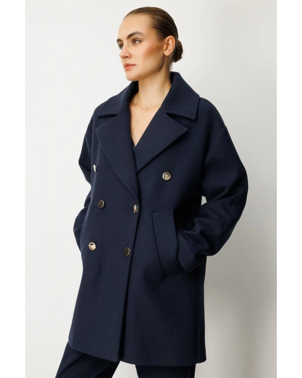 Ekol Gold Düğmeli Manto 06093