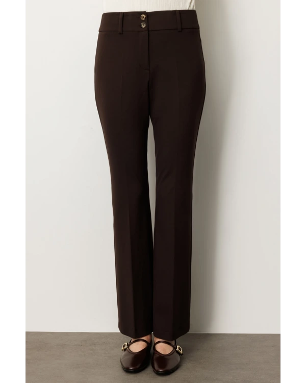 Ekol İspanyol Paça Cepsiz Pantolon 01081