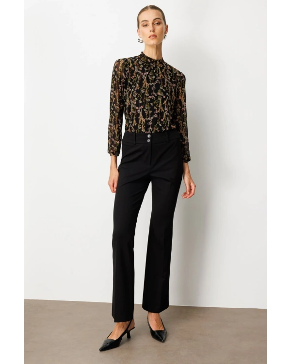 Ekol İspanyol Paça Cepsiz Pantolon 01081