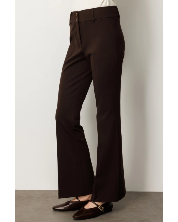 Ekol İspanyol Paça Cepsiz Pantolon 01081