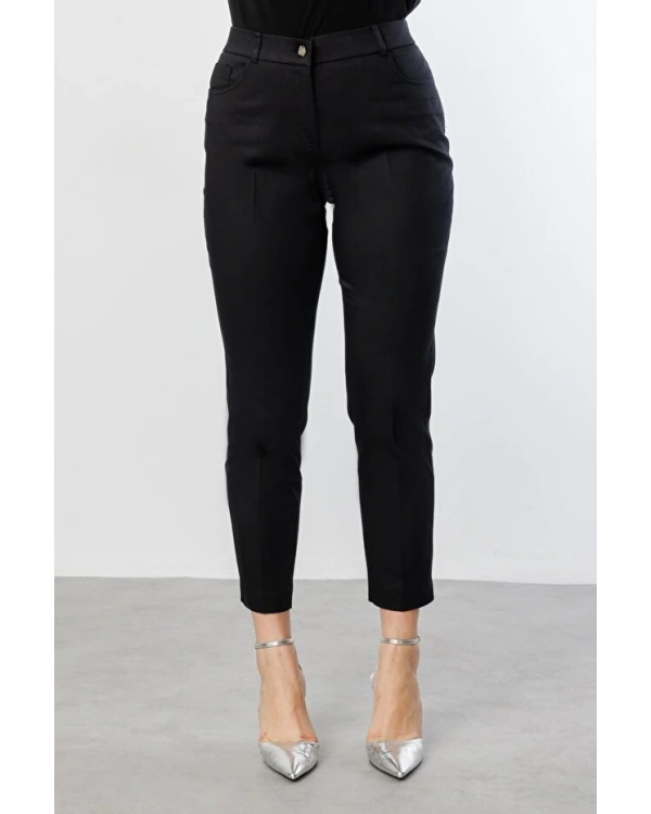 Ekol Kadın Kanvas Siyah Pantolon 02024