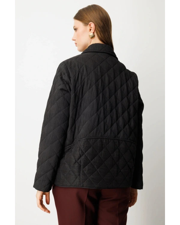 Ekol Kadın Kapitone Siyah Mont 06801