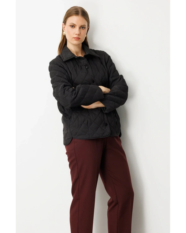 Ekol Kadın Kapitone Siyah Mont 06801