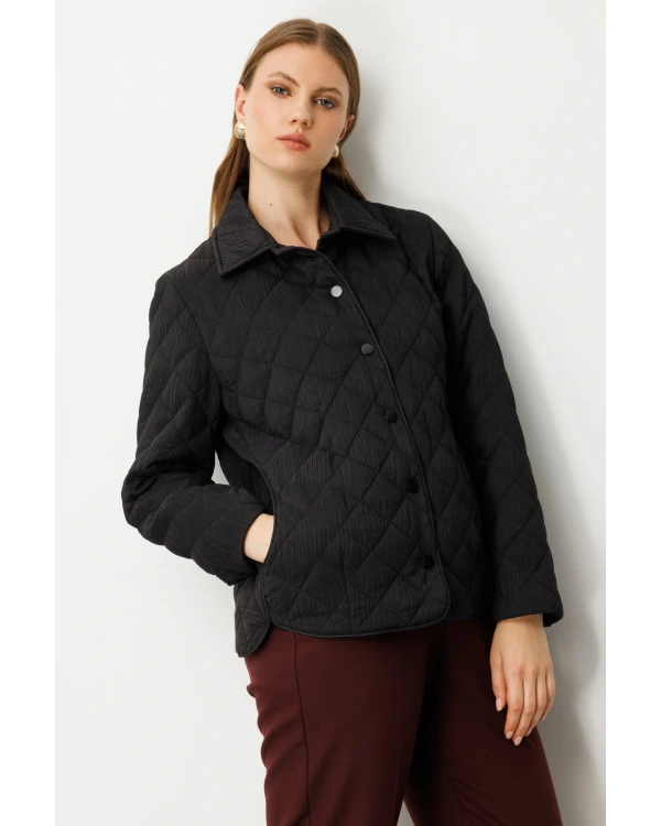 Ekol Kadın Kapitone Siyah Mont 06801