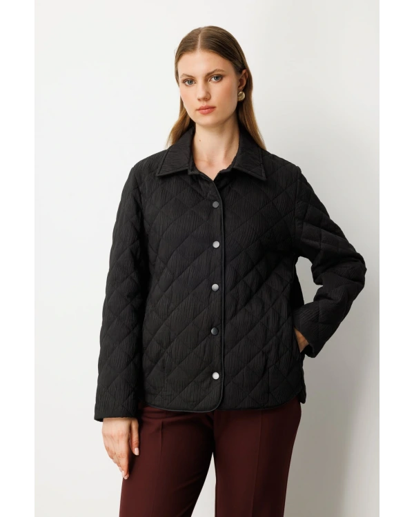 Ekol Kadın Kapitone Siyah Mont 06801