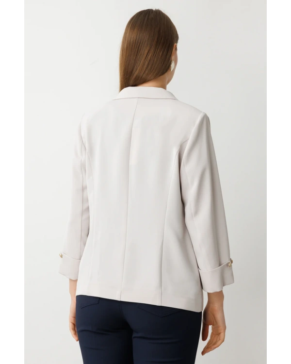 Ekol Kapak Cep Detaylı Tek Düğmeli Ceket 04508