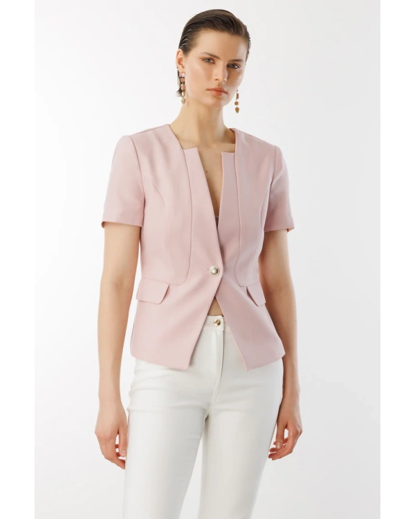 Ekol Kısa Kol Tek Düğme Ceket 04126