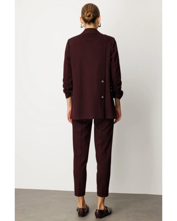 Ekol Kolu Büzgülü Kapak Cepli Ceket 05187