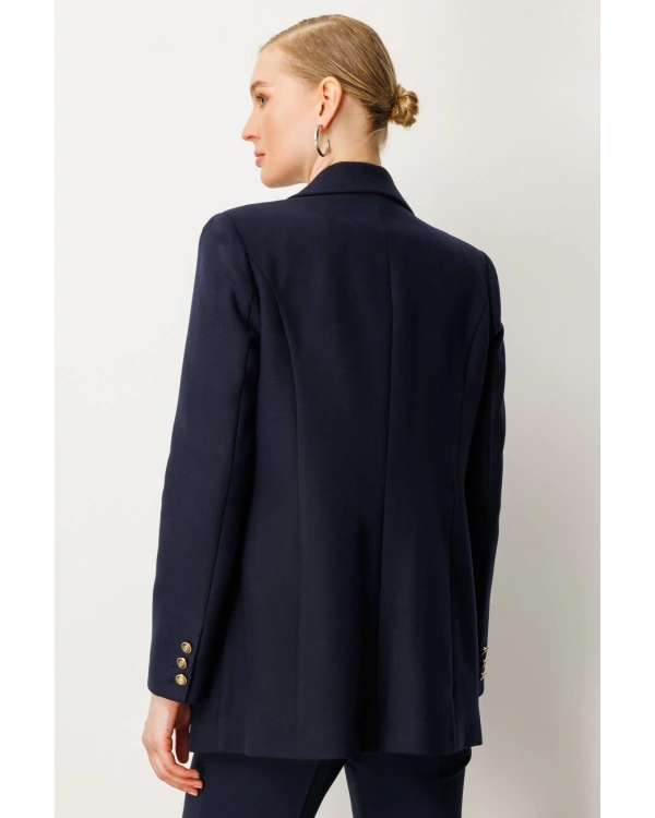 Ekol Önü Armalı Kapak Cepli Kaşe Ceket 05071