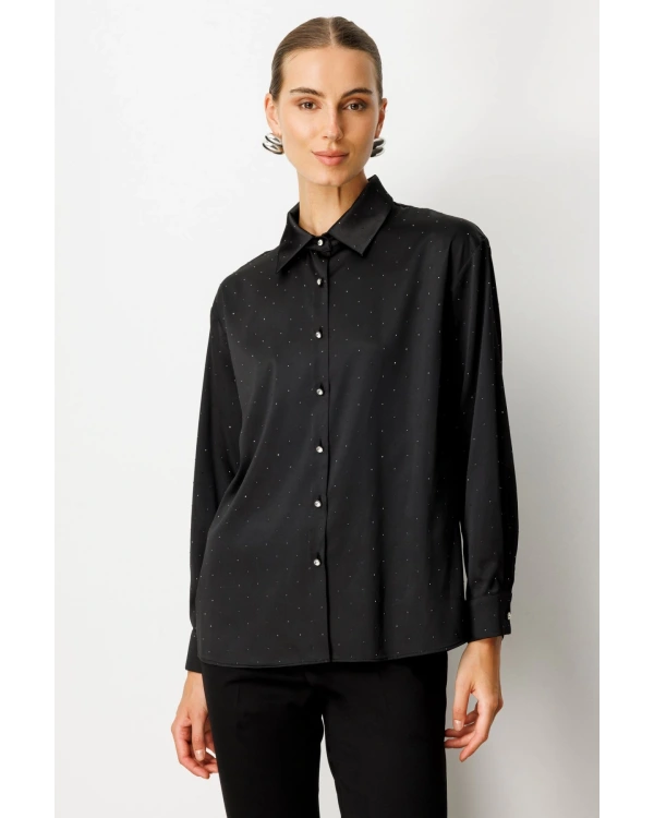 Ekol Taşlı Saten Gömlek 03003