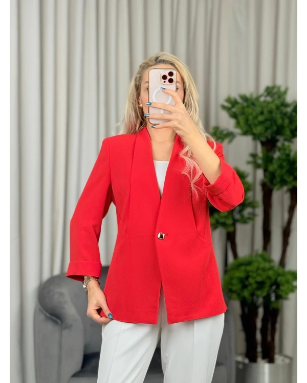 Ekol Tek Düğme Ceket 04128