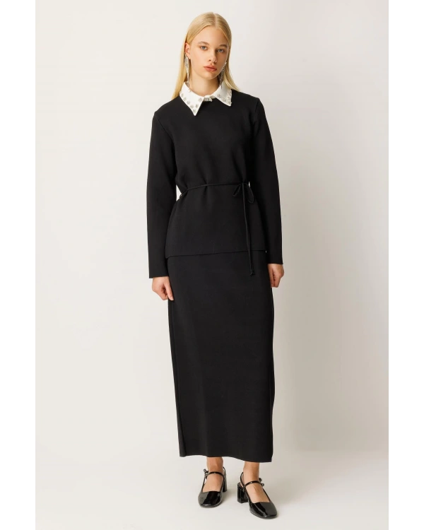 Ghisa Gömlek Yaka Triko Etekli Takım 26KOBTKM4040