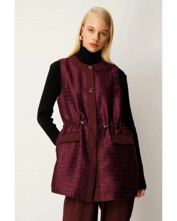 Ghisa Kendinden Desenli Yelek Takım 26KGSTKM3199