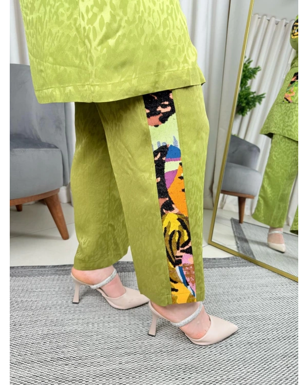 Ghisa Kol Şerit Detaylı Leopar Desen Takım 25YGSTKM3068