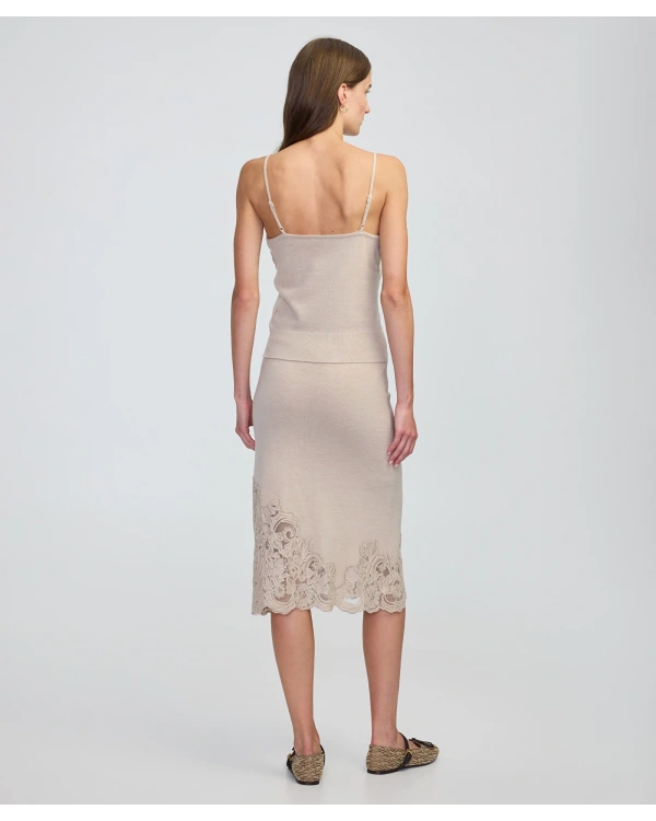 İpekyol Dantel Brode Aplikeli Triko IW6250050124