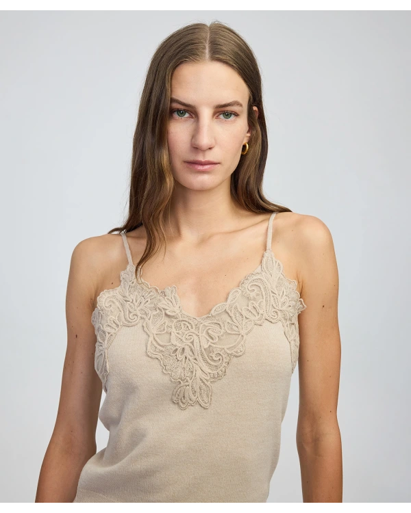 İpekyol Dantel Brode Aplikeli Triko IW6250050124