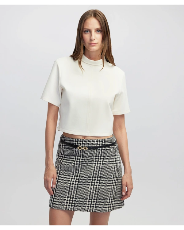 İpekyol Ekose Desen Mini Etek IW6250004088