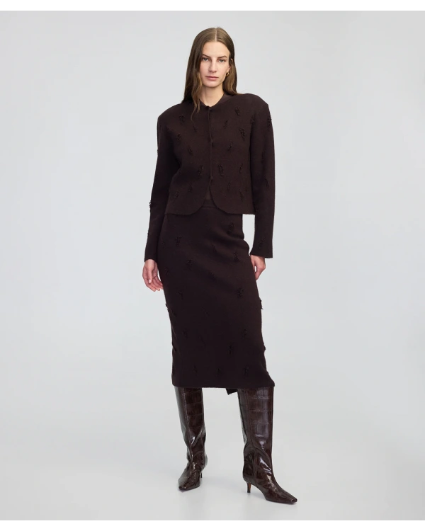 İpekyol Eskitme Efektli Kadın Kahverengi Ceket IW6250005035