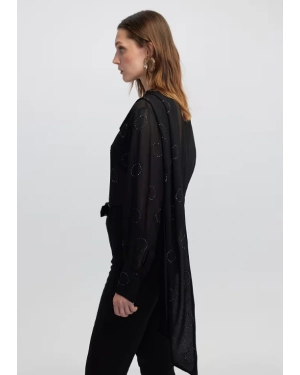 İpekyol Hotfix Baskılı Şifon Bluz IW6250006051