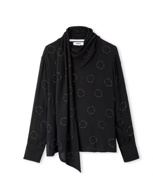 İpekyol Hotfix Baskılı Şifon Bluz IW6250006051