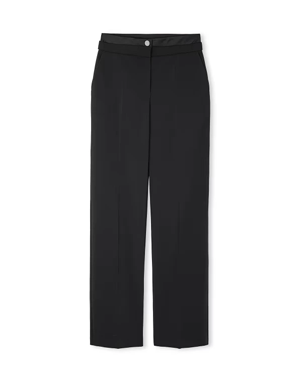 İpekyol Kumaş Mix Pantolon IS1250003114-Siyah