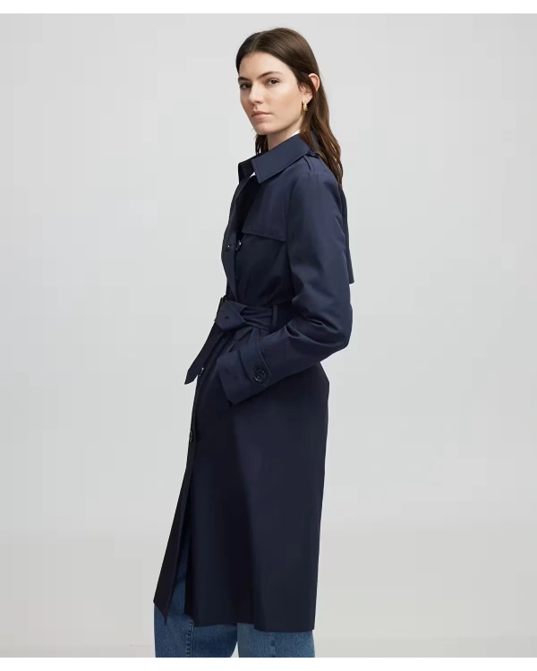 İpekyol Kuşaklı Trençkot IS1250011029 Lacivert