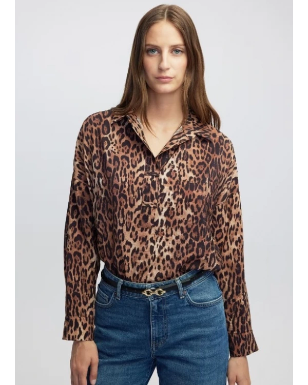 İpekyol Leopar Desen Bluz IW6250006061