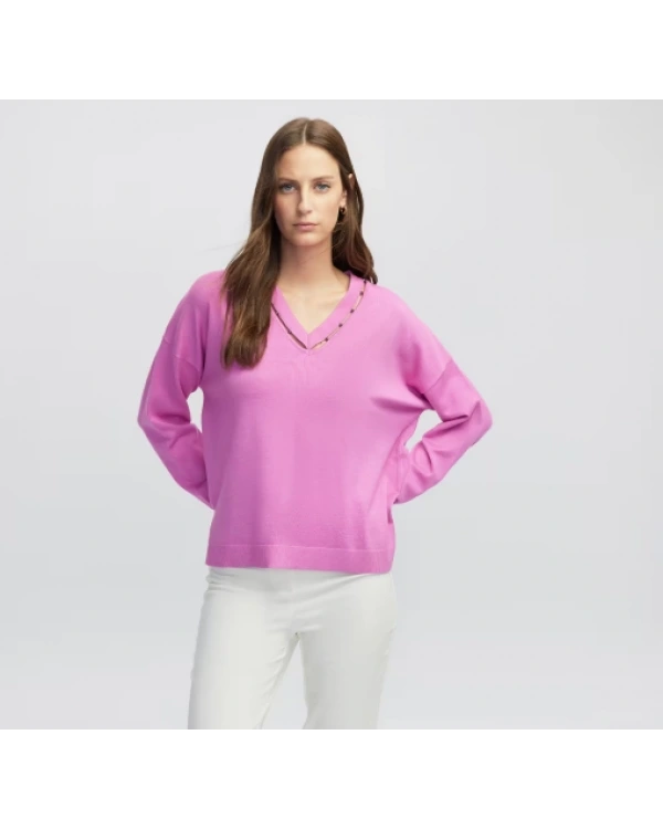 İpekyol Metal Aksesuarlı Cutout Triko IW6250050050