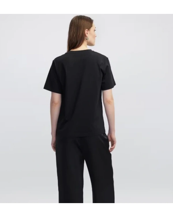 İpekyol Monogram Nakışlı T-Shirt IW6250070076