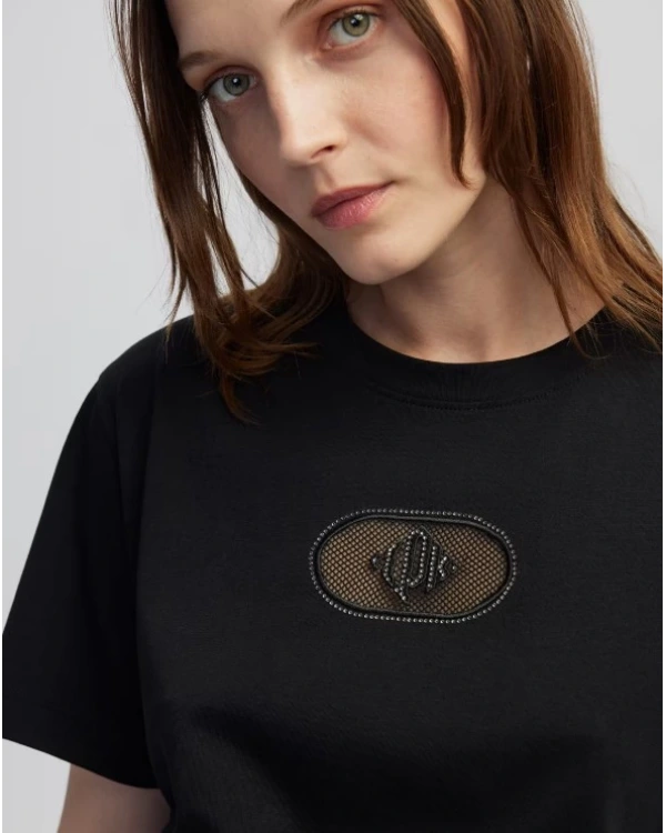 İpekyol Monogram Nakışlı T-Shirt IW6250070076