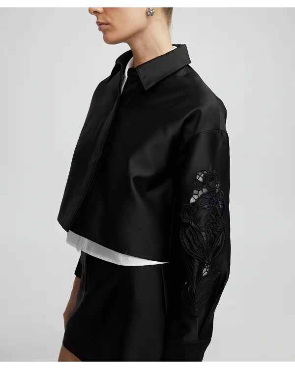 İpekyol Nakışlı Crop Ceket IS1250005050