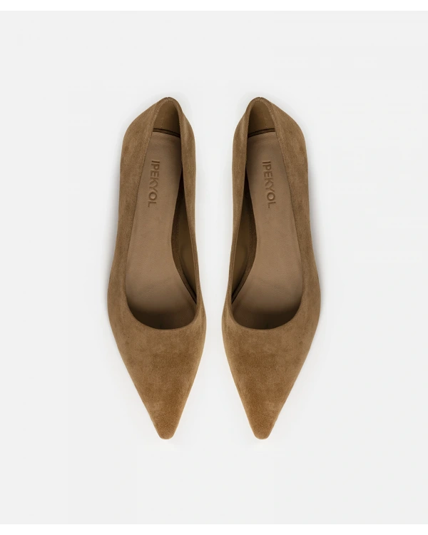 İpekyol Sivri Burun Süet Kadın Bej Ayakkabı IW6250030029