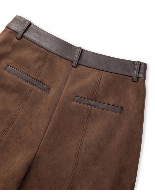 İpekyol Süet Görünümlü Suni Deri Pantolon IW6250003221