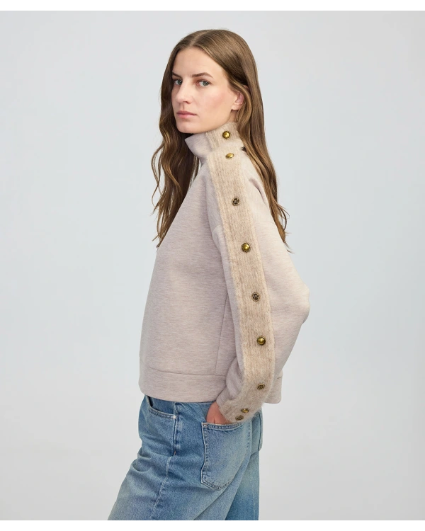 İpekyol Triko Mix Dik Yaka Sweatshirt IW6250091053