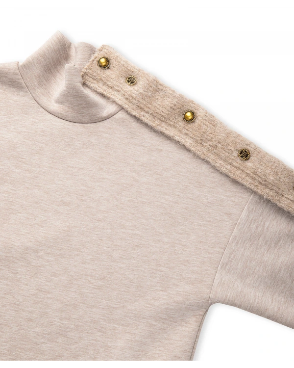 İpekyol Triko Mix Dik Yaka Sweatshirt IW6250091053