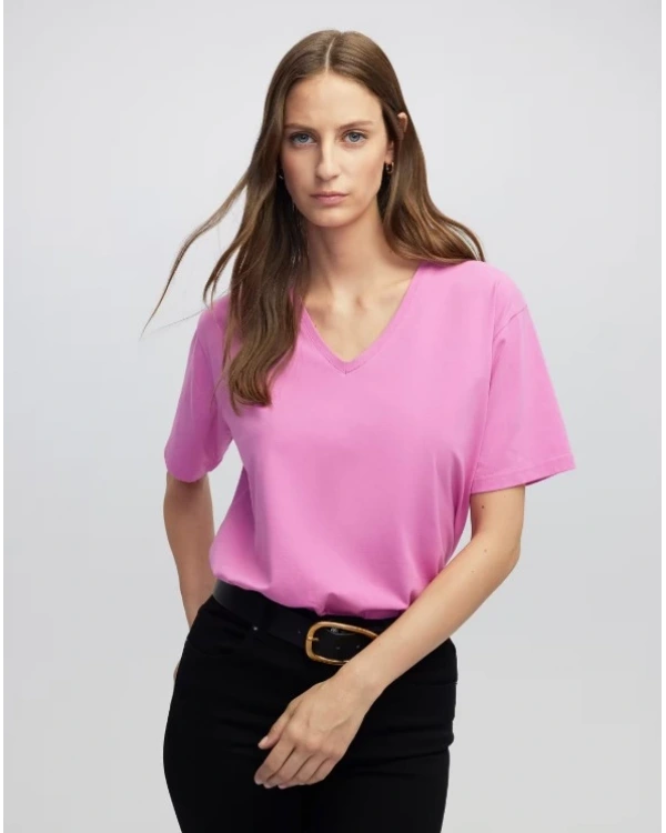 İpekyol V Yaka Basic T-Shirt IW6250070073