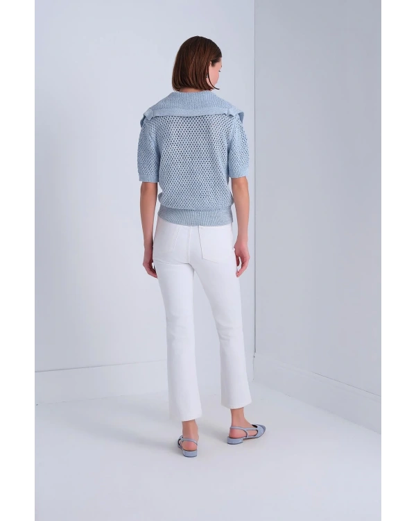 Join Us Sim Detaylı Polo Yaka Bluz 2025S104