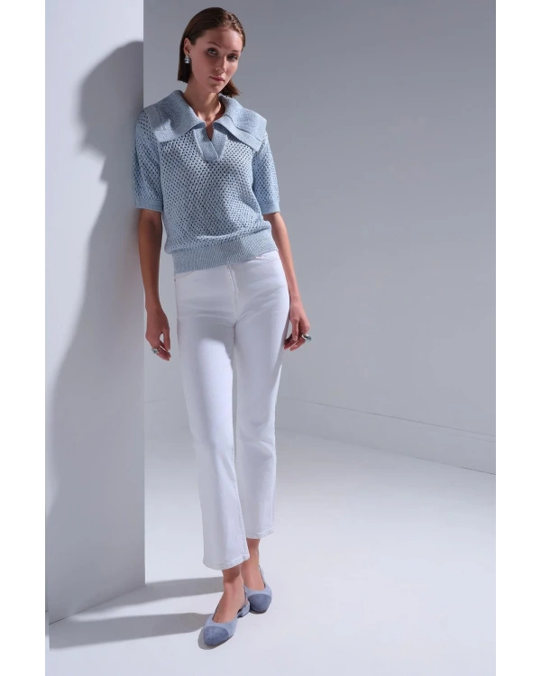 Join Us Sim Detaylı Polo Yaka Bluz 2025S104