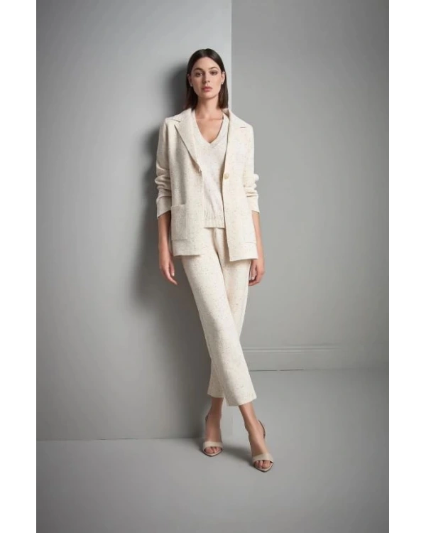 Join Us Tek Düğmeli Nopeli Triko Blazer Ceket 2526W001