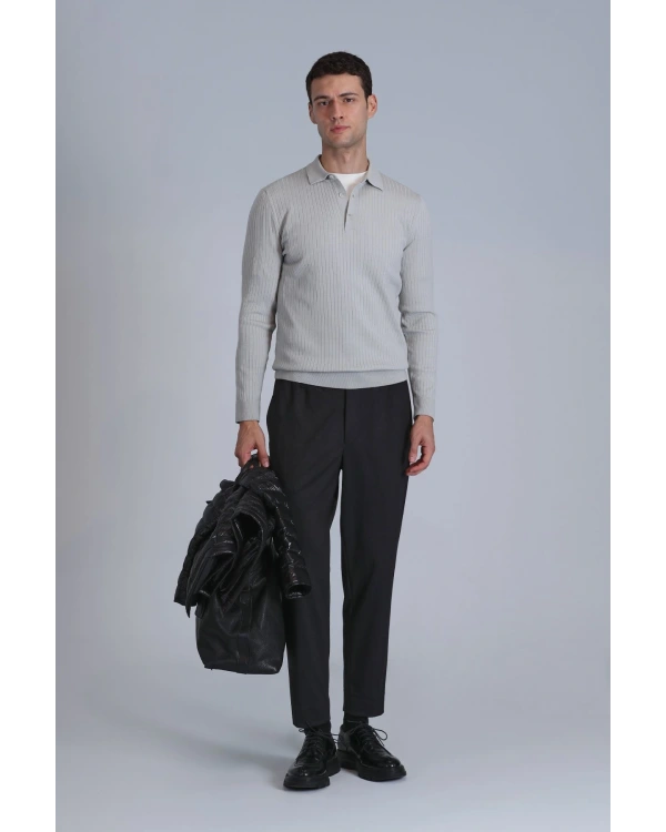 Lufian Aden Erkek Açık Gri Kazak 112090127